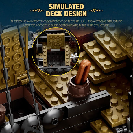Mocsage European Medieval Fantasy Film Silent Ship Klemmbausteine - LesDiy - Klemmbausteine