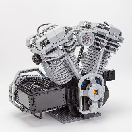 Mocsage Harley V - Twin OHV 8 - Ventil - Viertakt - Hochgeschwindigkeitsmotor Klemmbausteine - LesDiy - Klemmbausteine