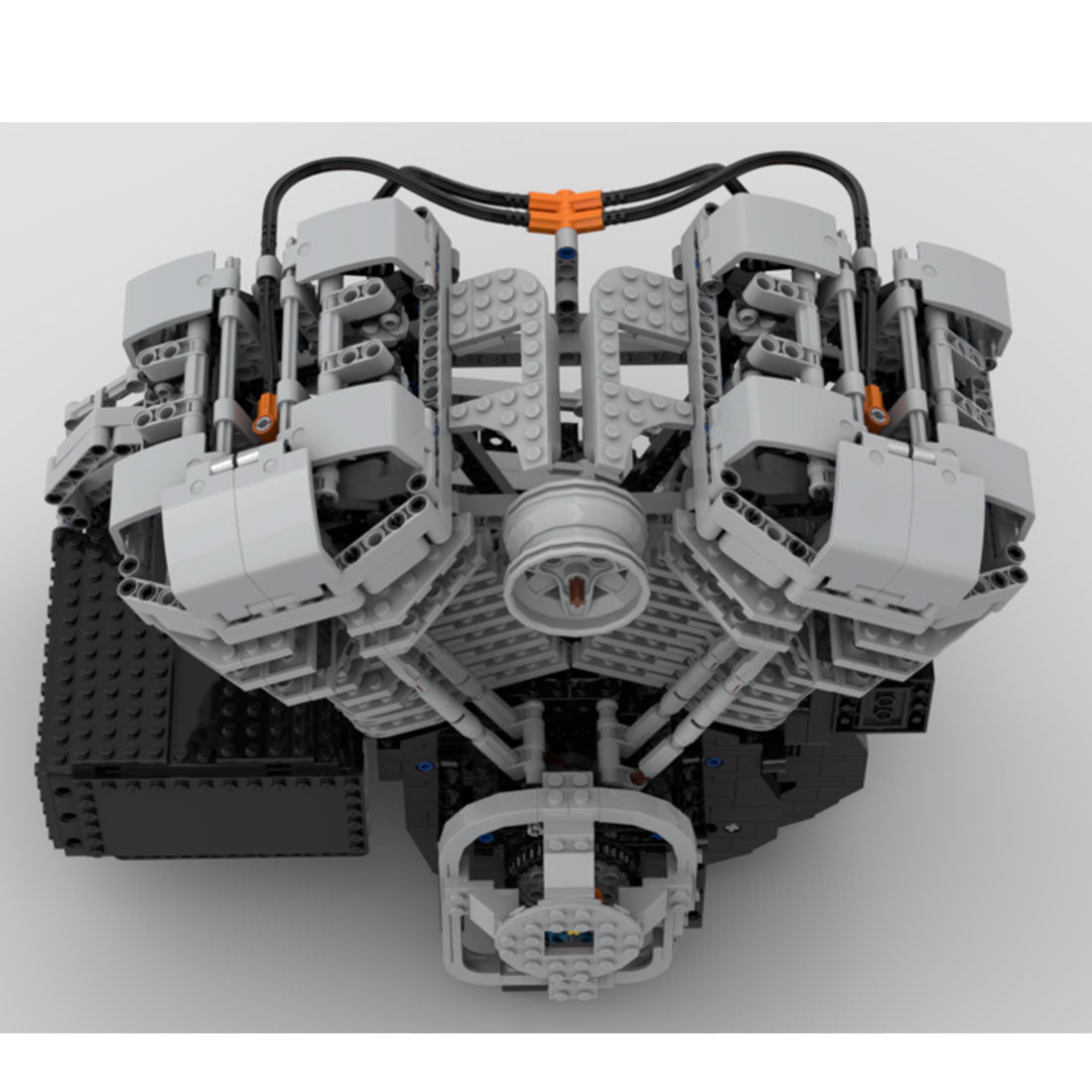 Mocsage Harley V - Twin OHV 8 - Ventil - Viertakt - Hochgeschwindigkeitsmotor Klemmbausteine - LesDiy - Klemmbausteine