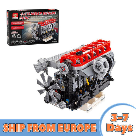 Mocsage Inline 6 - Cylinder SOHC Turbocharged Engine Klemmbausteine (Übersee - Lagerlieferung) - LesDiy - Klemmbausteine