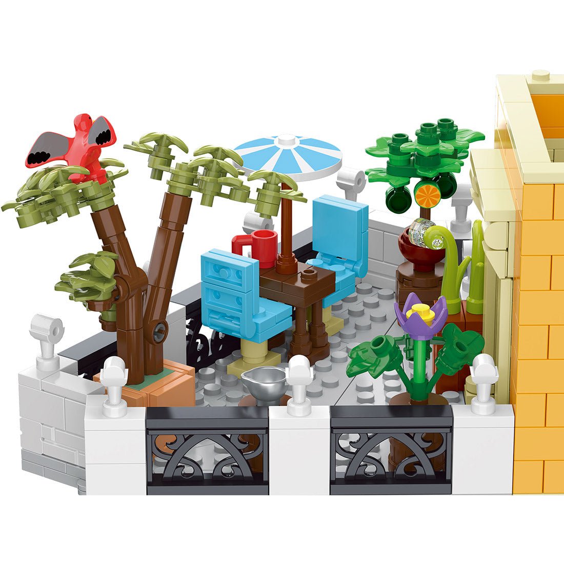 Mocsage Lighted Roman Corner Shop Klemmbausteine - LesDiy - Klemmbausteine