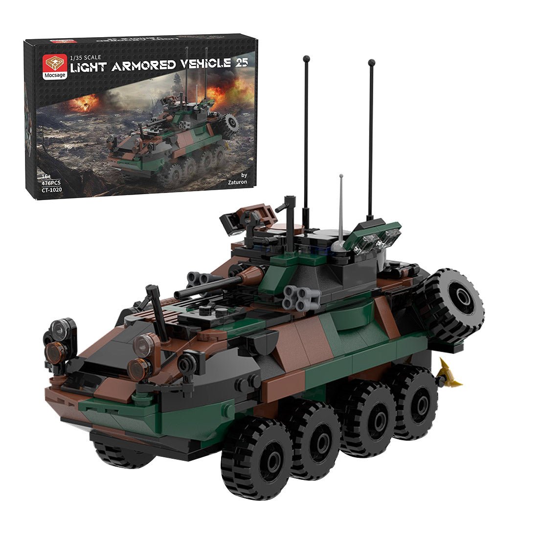 Mocsage  MOC - 126469 DIY Assembly LAV - 25 Infantry Fighting Vehicle Klemmbausteine - LesDiyproduct_type##
