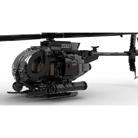 Mocsage MOC - 88275 MH - 6 Little Bird Helicopter Klemmbausteine - LesDiy - Klemmbausteine