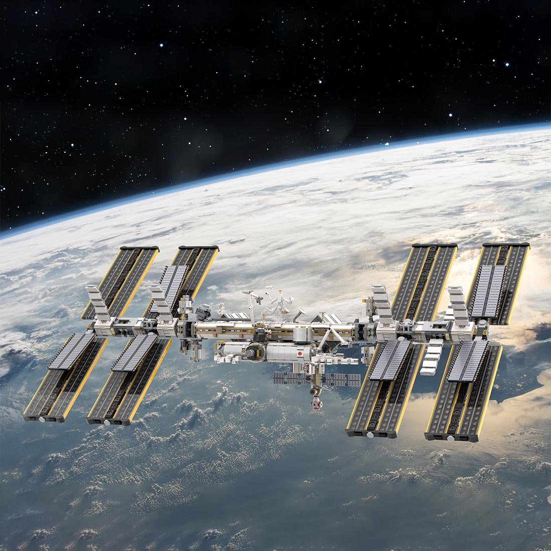 Modell der Internationalen Raumstation im Maßstab 1:110 Klemmbausteine - LesDiy - Klemmbausteine