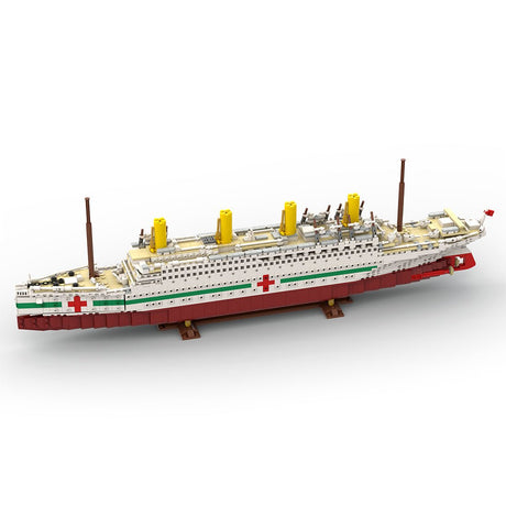 Modernes medizinisches Schiff der HMHS Britannic im Maßstab 1 - 400 Klemmbausteine - LesDiy - Klemmbausteine