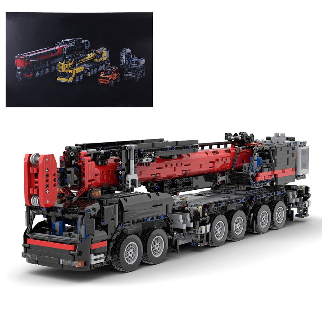 Multichannel MOC RC Crane Bricks with 11 Motors Boom Hook Klemmbausteine - LesDiy - Klemmbausteine