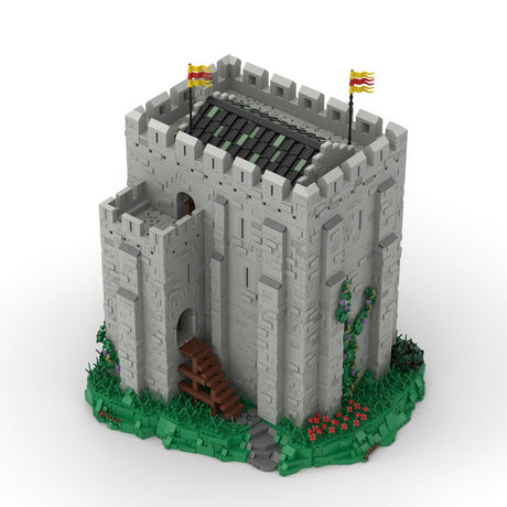 Normannische quadratische Bastion mit Sockel - LesDiy - Klemmbausteine