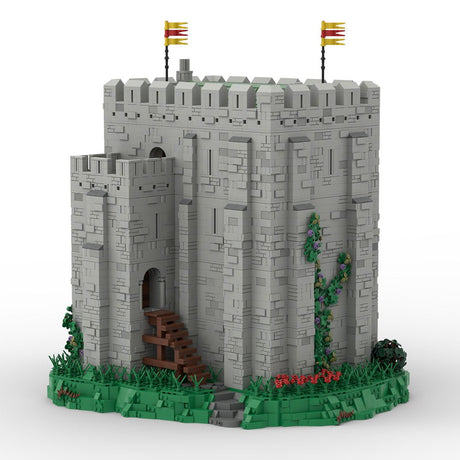 Normannische quadratische Bastion mit Sockel - LesDiy - Klemmbausteine