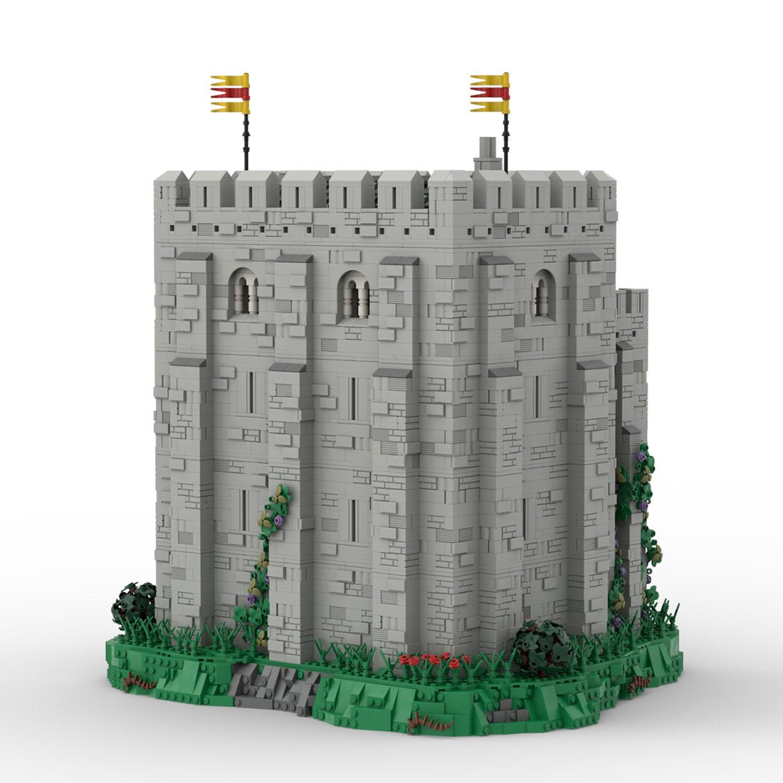 Normannische quadratische Bastion mit Sockel - LesDiy - Klemmbausteine