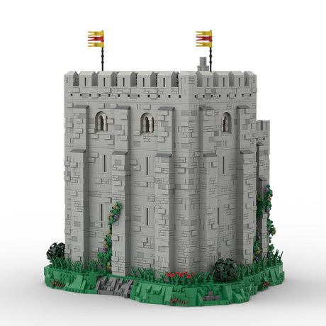 Normannische quadratische Bastion mit Sockel - LesDiy - Klemmbausteine