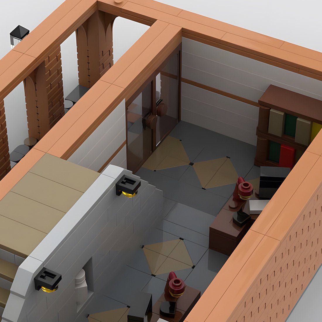 Northern German Steinbrück Rathaus Klemmbausteine - LesDiy - Klemmbausteine