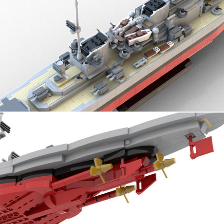 O - Klasse Schlachtkreuzer - Ägir - Scale 1:300 - LesDiy - Klemmbausteine