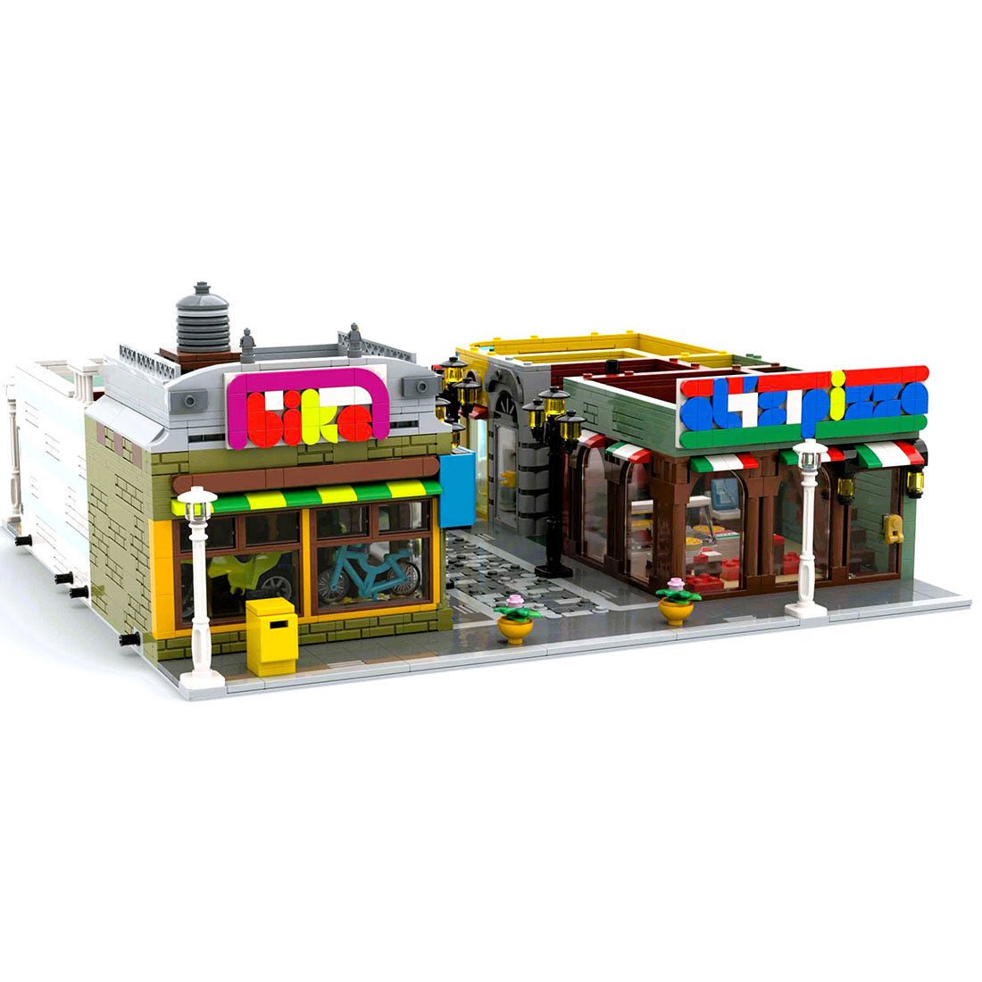 Old Town Shop Diagonal Street Klemmbausteine - LesDiy - Klemmbausteine