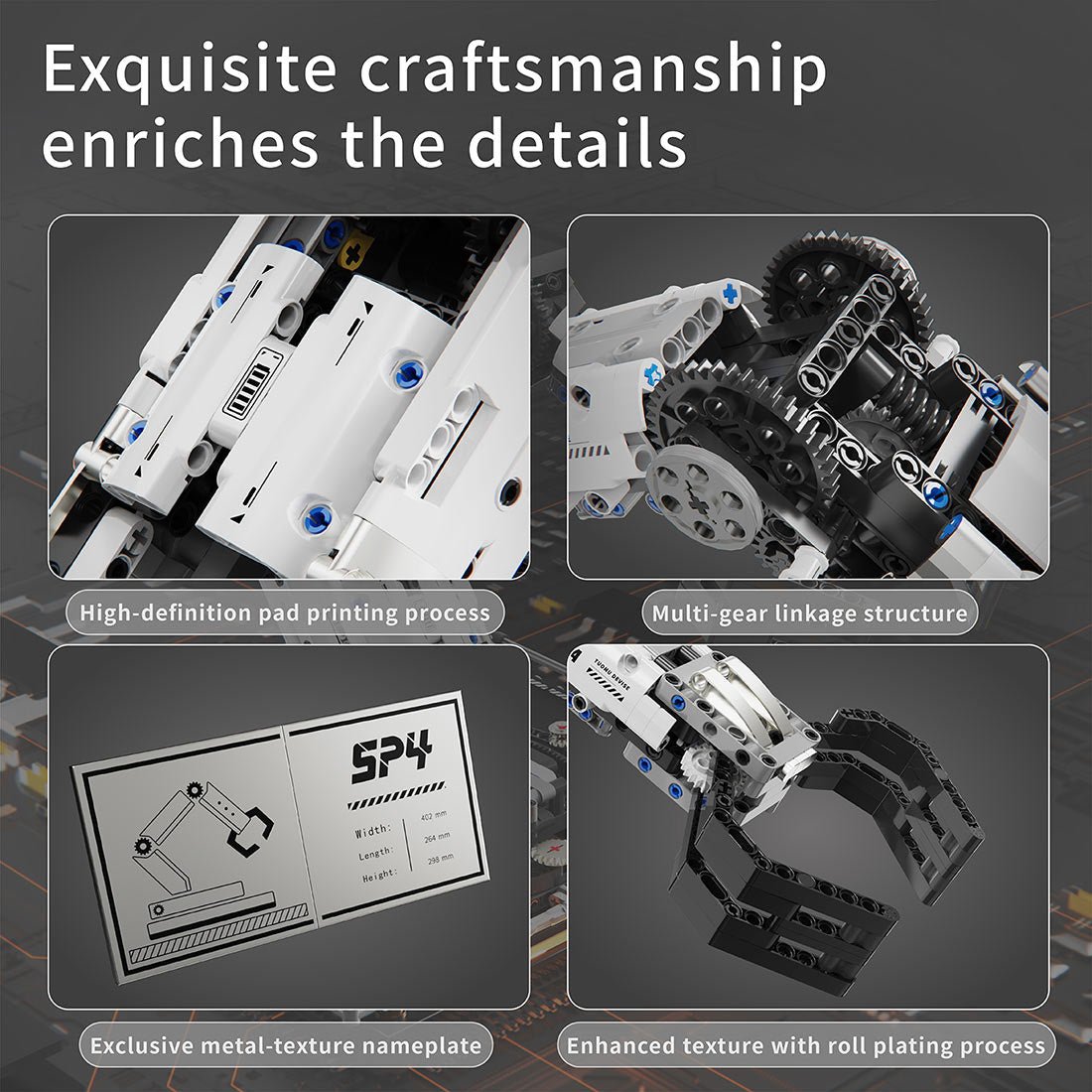 Programmierbarer mehrachsiger Roboterarm Klemmbausteine - LesDiy - Klemmbausteine