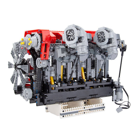 RB DOHC Parallel Twin - Turbo Four - Valve Inline Six - Cylinder MOC Engine Model Klemmbausteine - LesDiy - Klemmbausteine