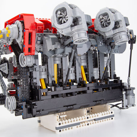 RB DOHC Parallel Twin - Turbo Four - Valve Inline Six - Cylinder MOC Engine Model Klemmbausteine - LesDiy - Klemmbausteine