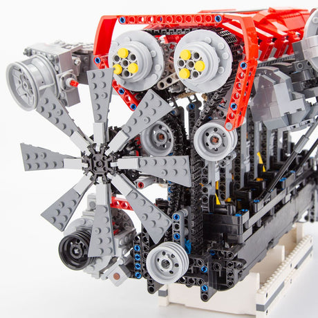 RB DOHC Parallel Twin - Turbo Four - Valve Inline Six - Cylinder MOC Engine Model Klemmbausteine - LesDiy - Klemmbausteine