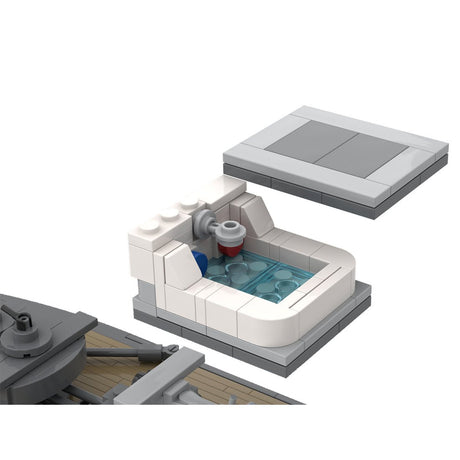 Schlachtschiff Rodney im Maßstab 1:300 aus dem britischen Militär des Zweiten Weltkriegs Klemmbausteine - LesDiy - Klemmbausteine