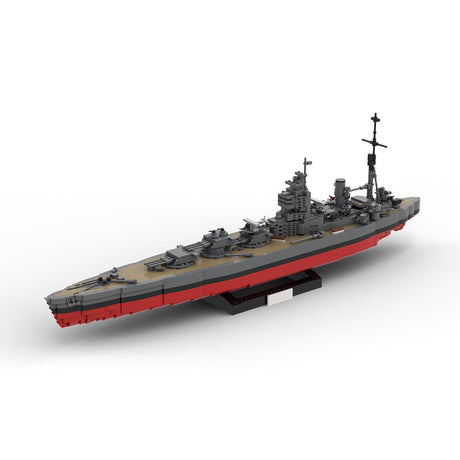 Schlachtschiff Rodney im Maßstab 1:300 aus dem britischen Militär des Zweiten Weltkriegs Klemmbausteine - LesDiy - Klemmbausteine
