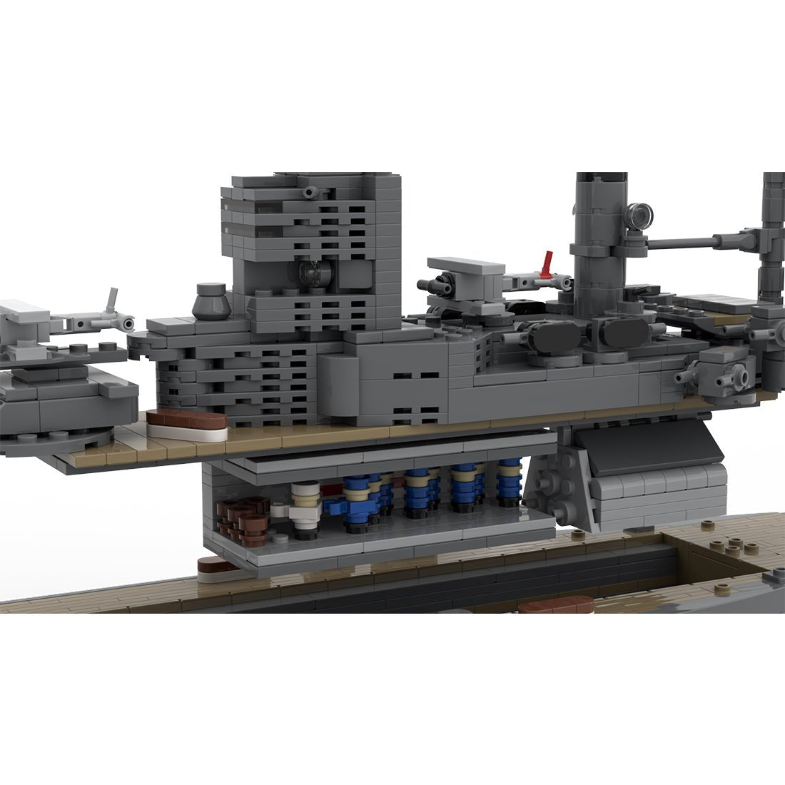 Schlachtschiff Rodney im Maßstab 1:300 aus dem britischen Militär des Zweiten Weltkriegs Klemmbausteine - LesDiy - Klemmbausteine