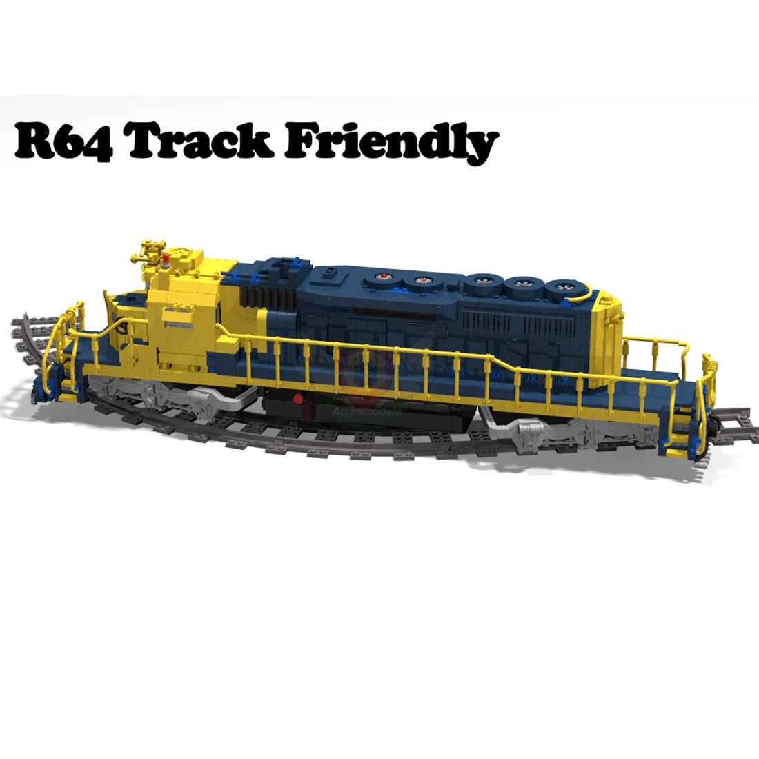 SD40 - 2 Eisenbahnlokomotive Klemmbausteine (Dynamische Version) - LesDiy - Klemmbausteine