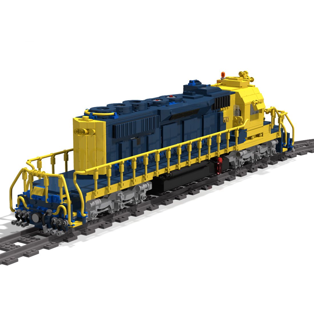 SD40 - 2 Eisenbahnlokomotive Klemmbausteine (Dynamische Version) - LesDiy - Klemmbausteine