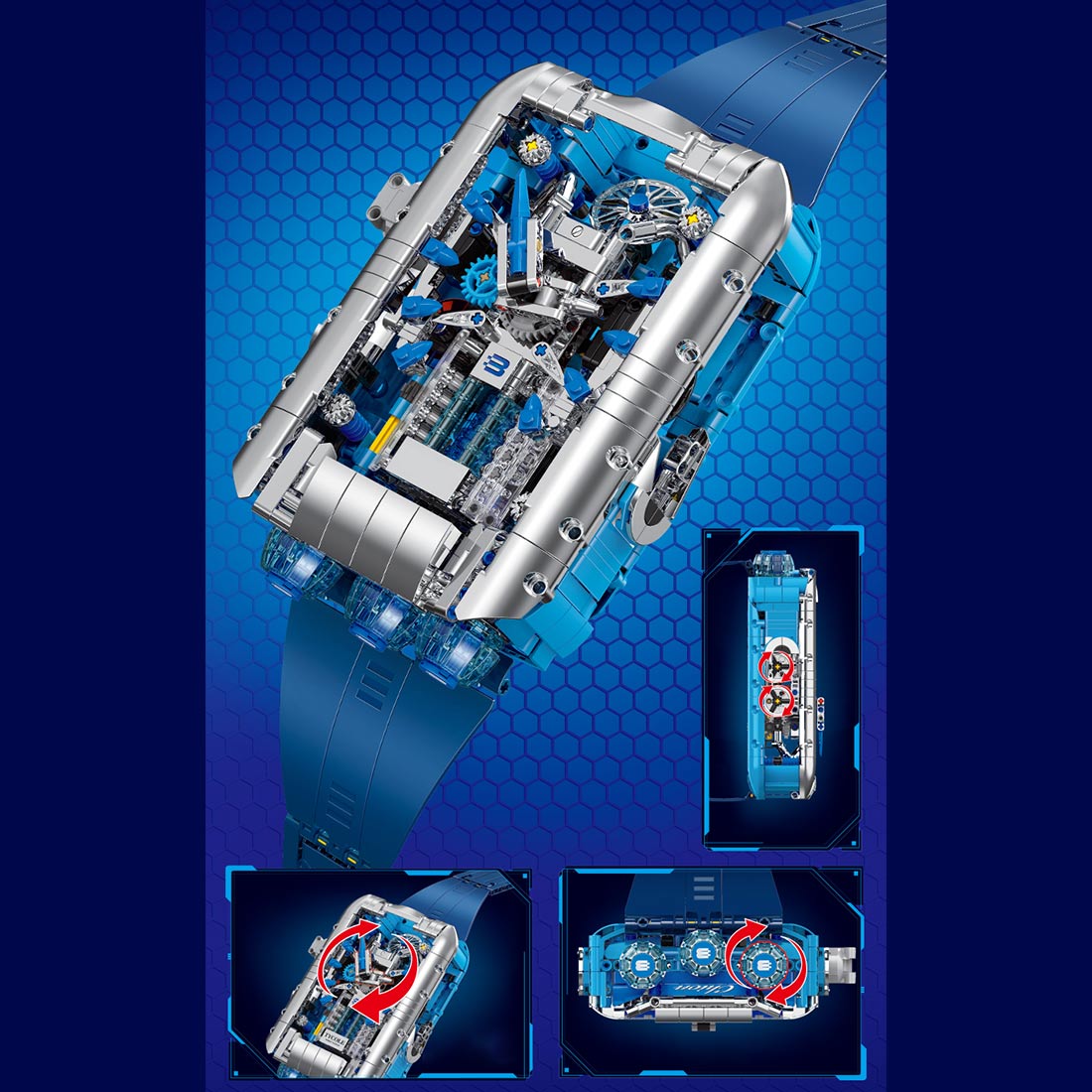 Simulierte mechanische Uhr Klemmbausteine - LesDiy - Klemmbausteine