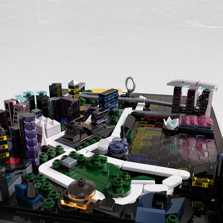 Singapore Marina Bay Circuit Nighttime Street Track Klemmbausteine - LesDiy - Klemmbausteine