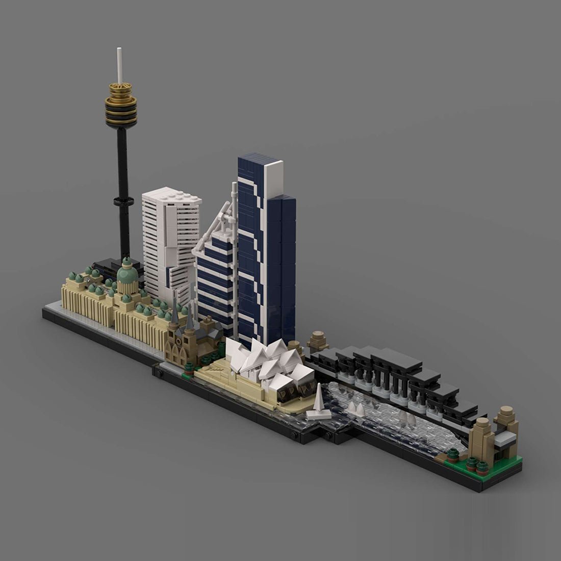 Skyline von Sydney im Maßstab 1/2000 Klemmbausteine - LesDiy - Klemmbausteine