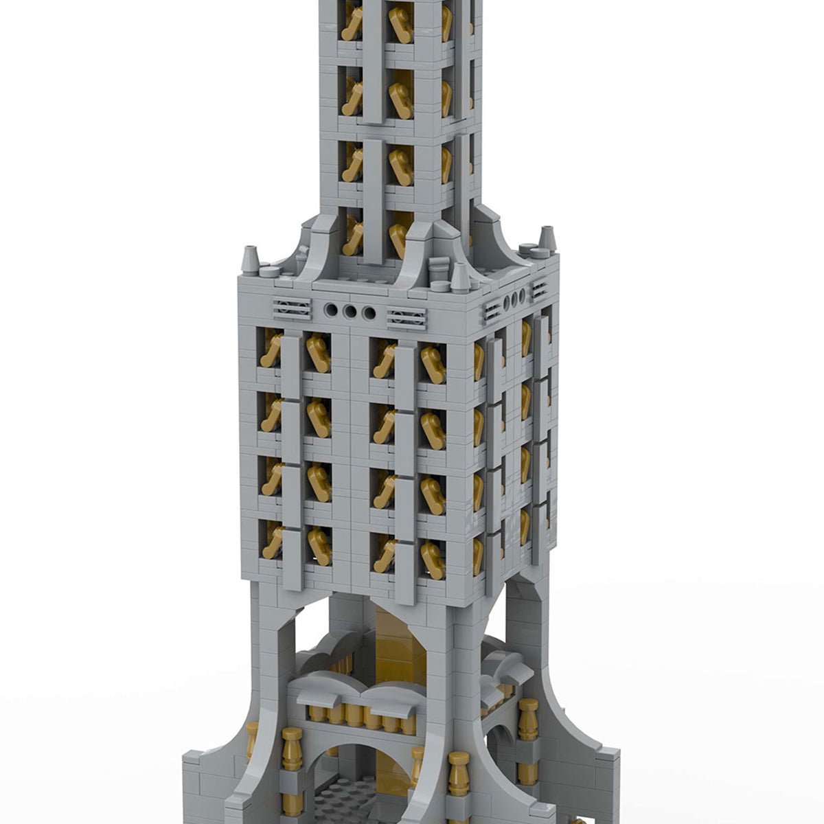 Square Base Pointed Top Tower Klemmbausteine - LesDiy - Klemmbausteine