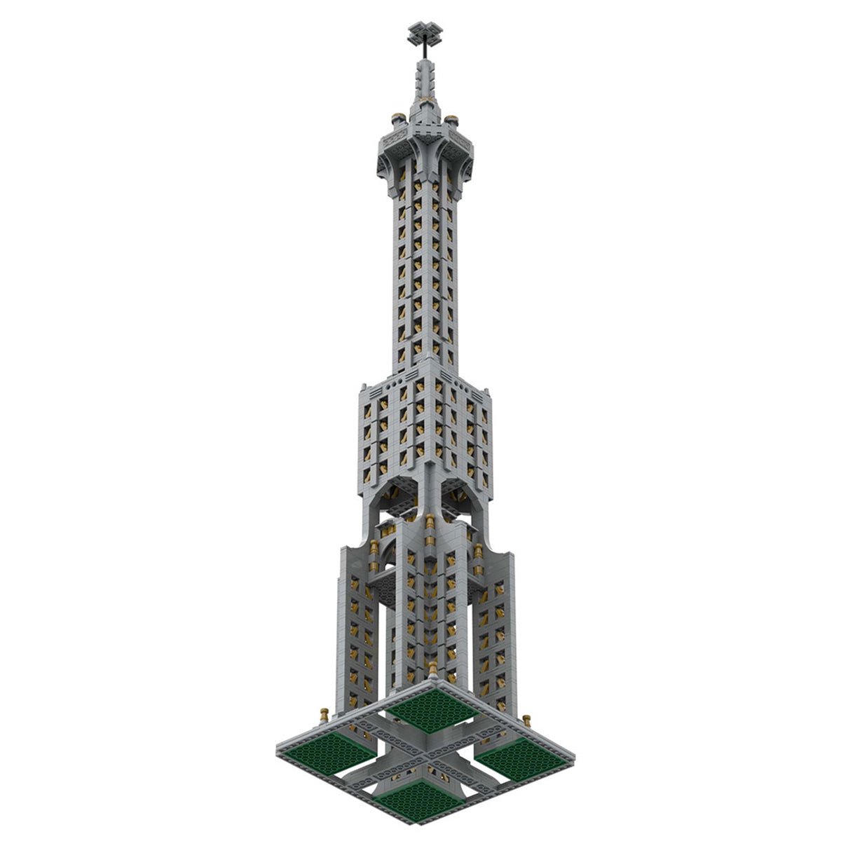 Square Base Pointed Top Tower Klemmbausteine - LesDiy - Klemmbausteine