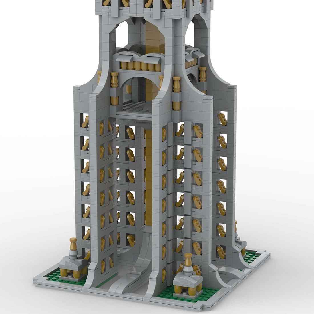 Square Base Pointed Top Tower Klemmbausteine - LesDiy - Klemmbausteine