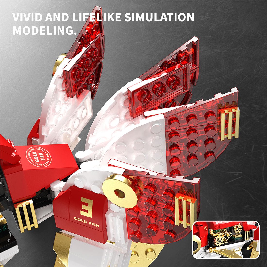 Steam Serie Steampunk Goldfisch Klemmbausteine - LesDiy - Klemmbausteine