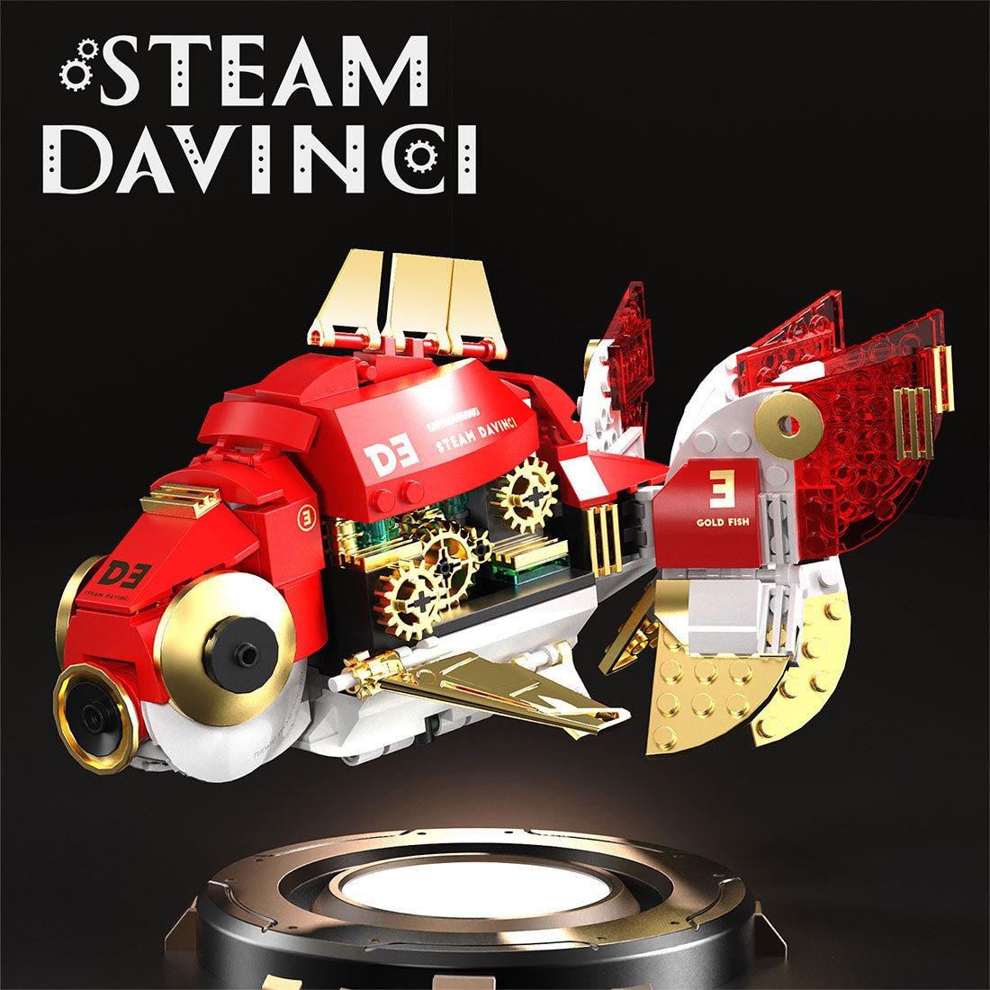 Steam Serie Steampunk Goldfisch Klemmbausteine - LesDiy - Klemmbausteine
