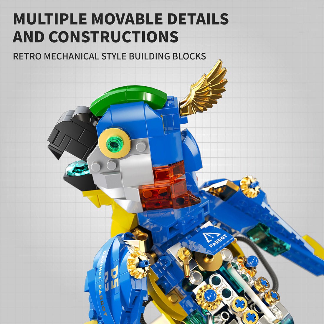 Steam - Serie Steampunk Papagei Klemmbausteine - LesDiy - Klemmbausteine