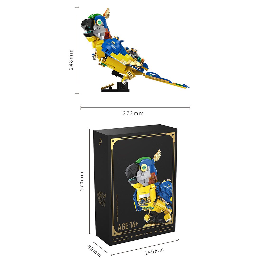 Steam - Serie Steampunk Papagei Klemmbausteine - LesDiy - Klemmbausteine