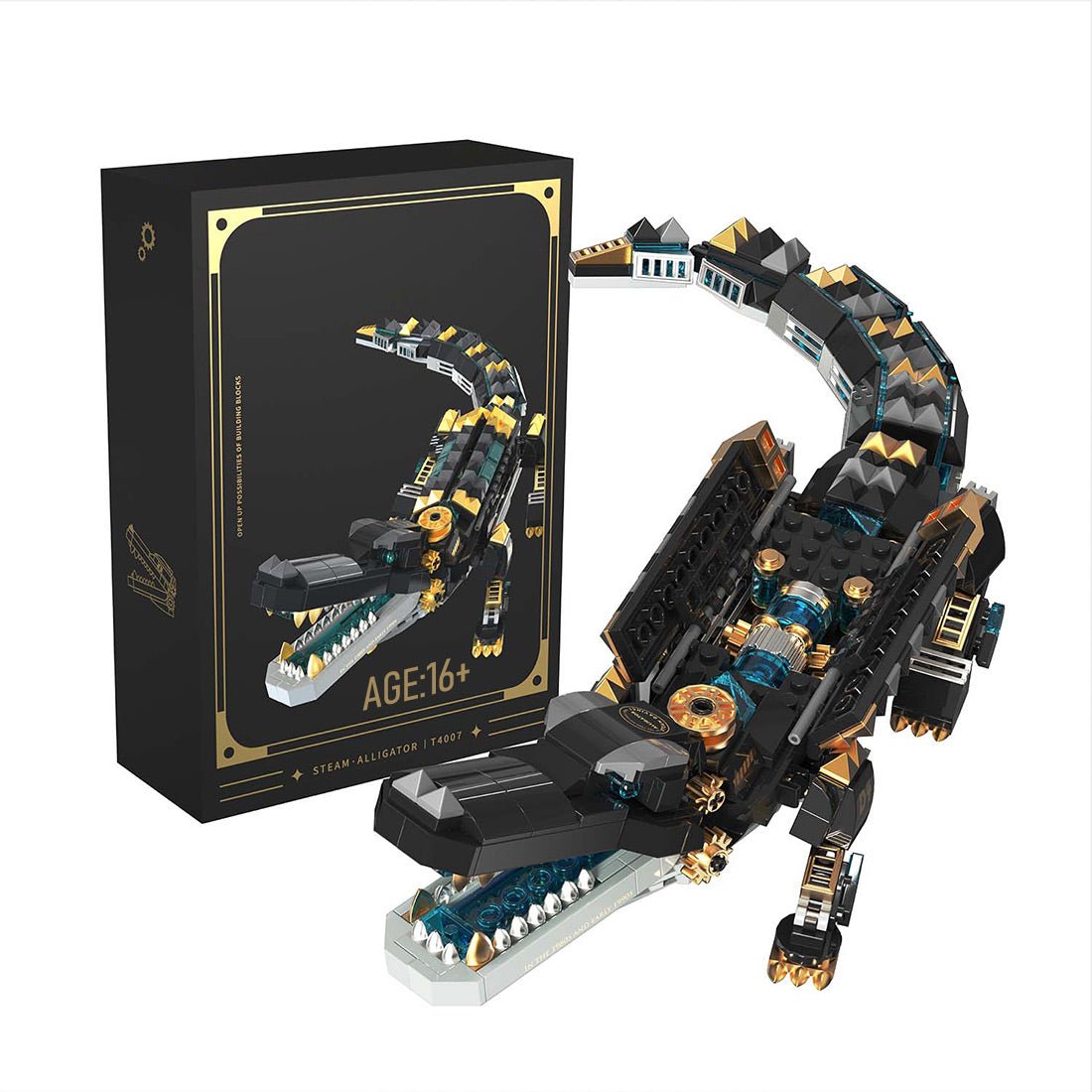 Steam Series Steampunk Krokodil Klemmbausteine - LesDiy - Klemmbausteine