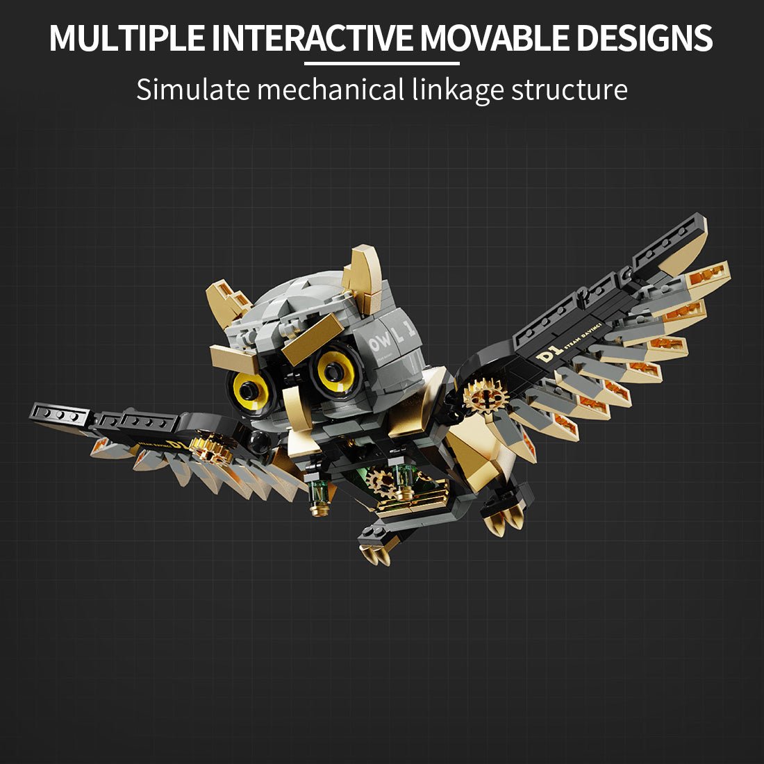 Steampunk - Eule Klemmbausteine - LesDiy - Klemmbausteine
