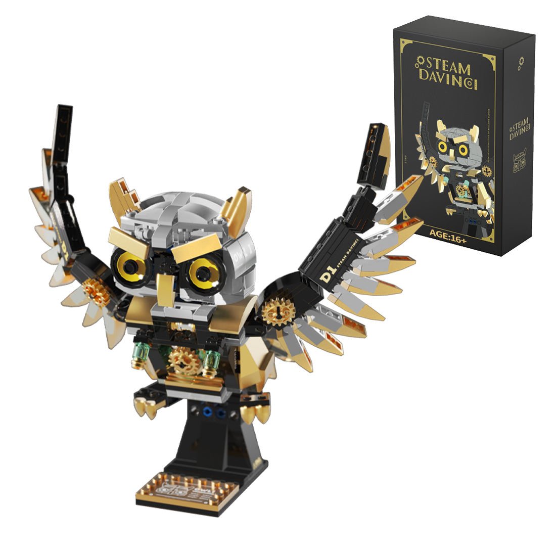 Steampunk - Eule Klemmbausteine - LesDiy - Klemmbausteine