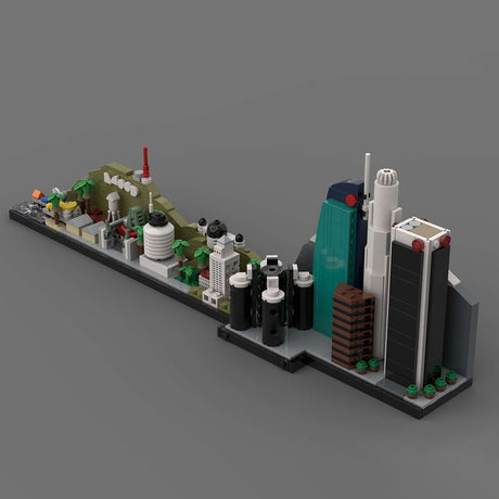 Street Scene MOC Los Angeles City Skyline Klemmbausteine - LesDiy - Klemmbausteine