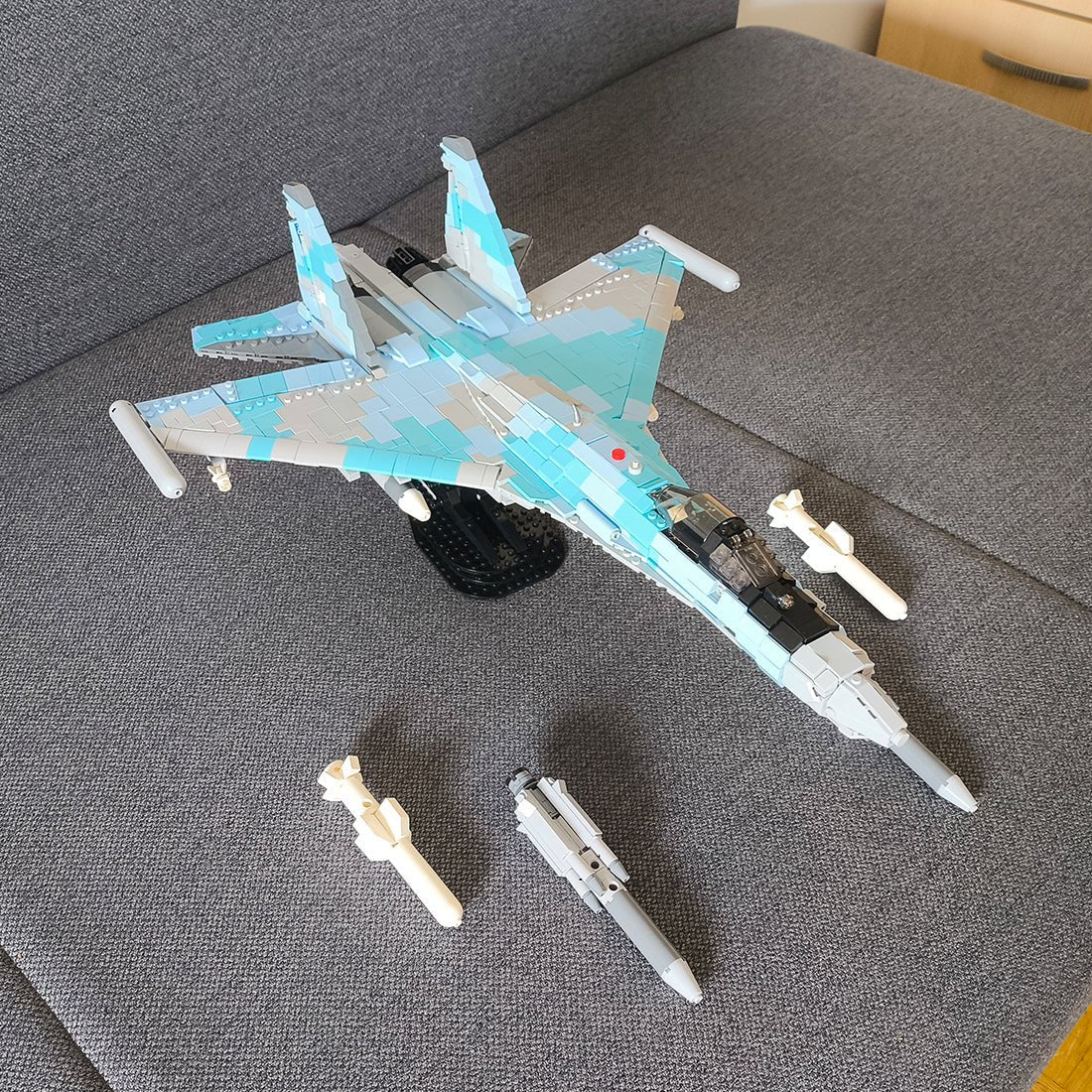 Su - 35 Kampfjet Militär im Maßstab 1/35 Klemmbausteine - LesDiy - Klemmbausteine