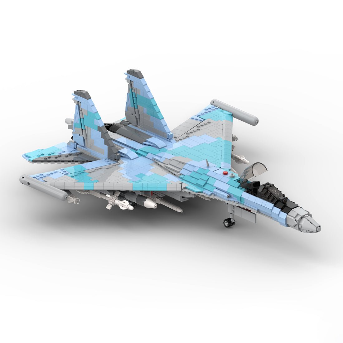 Su - 35 Kampfjet Militär im Maßstab 1/35 Klemmbausteine - LesDiy - Klemmbausteine
