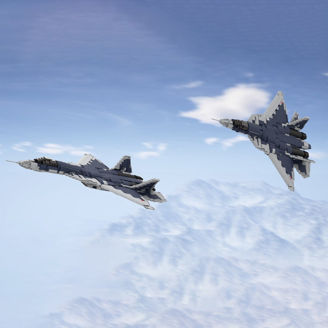 SU - 57 - Kampfflugzeug Klemmbausteine - LesDiy - Klemmbausteine