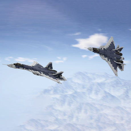 SU - 57 - Kampfflugzeug Klemmbausteine - LesDiy - Klemmbausteine