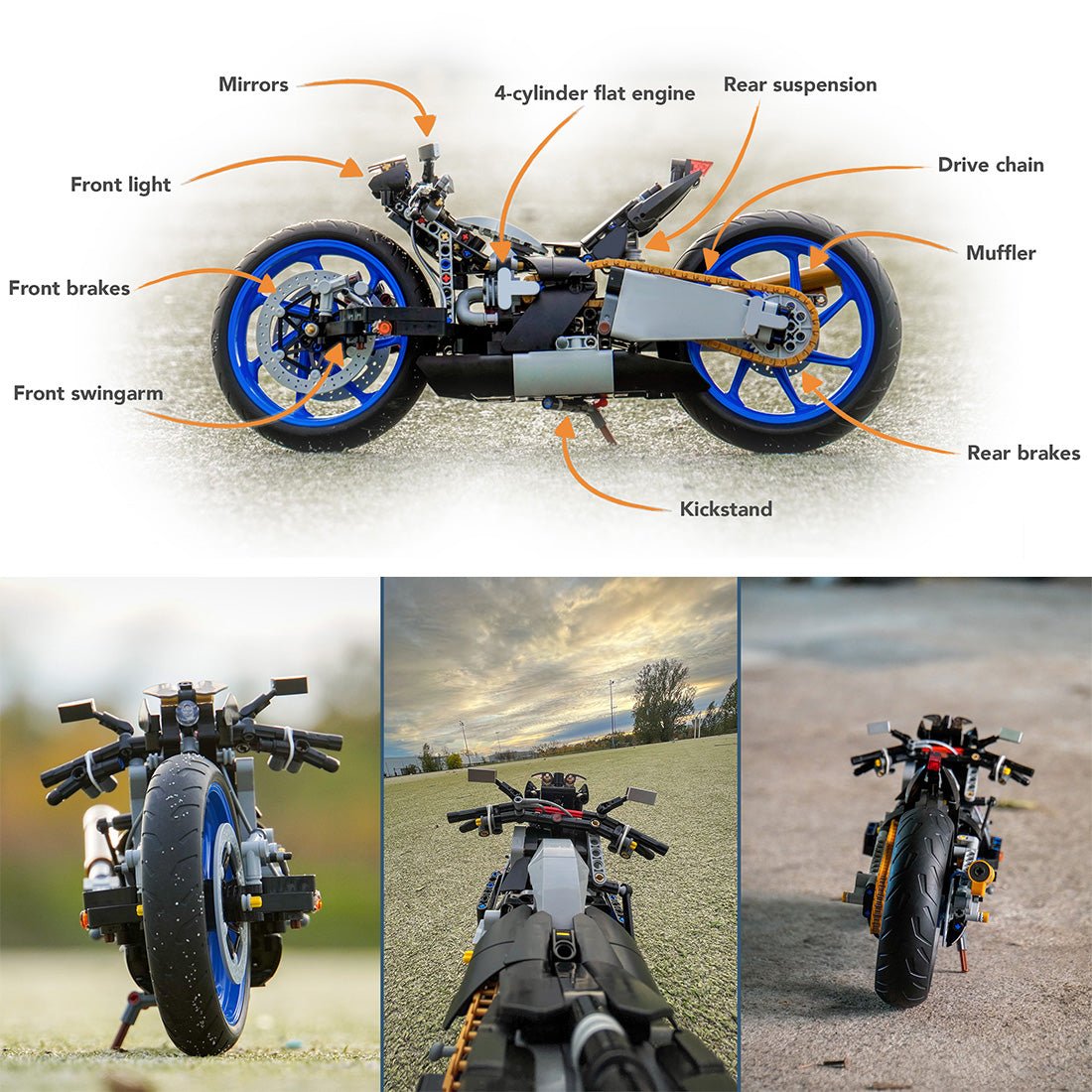 Technisches Pendlerfahrrad Klemmbausteine - LesDiy - Klemmbausteine