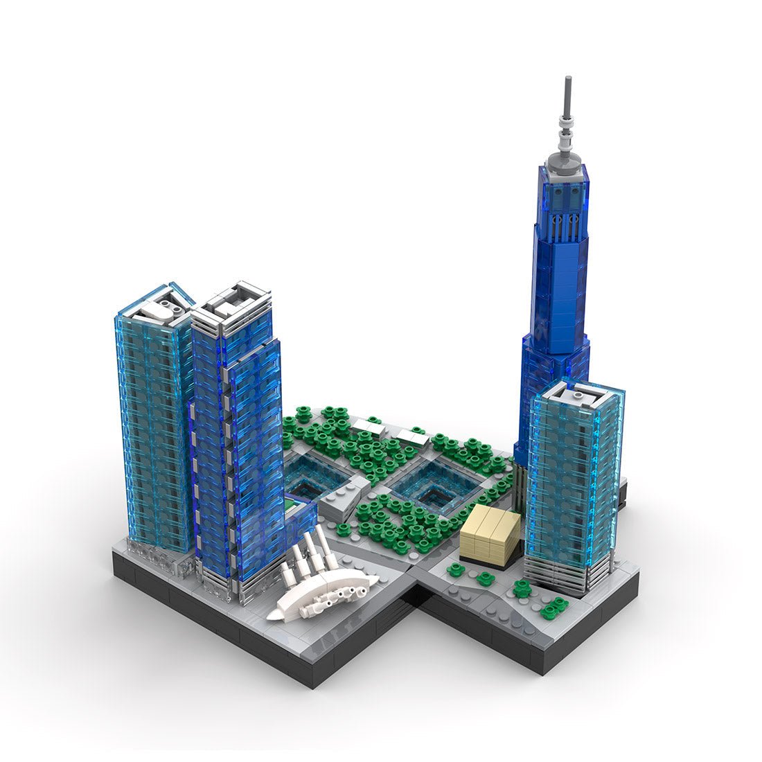 The New World Trade Center 1:2000 Klemmbausteine - LesDiy - Klemmbausteine