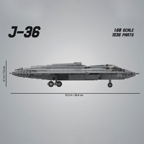 Triple Engine J - 36 Fighter Aircraft Klemmbausteine - LesDiy - Klemmbausteine