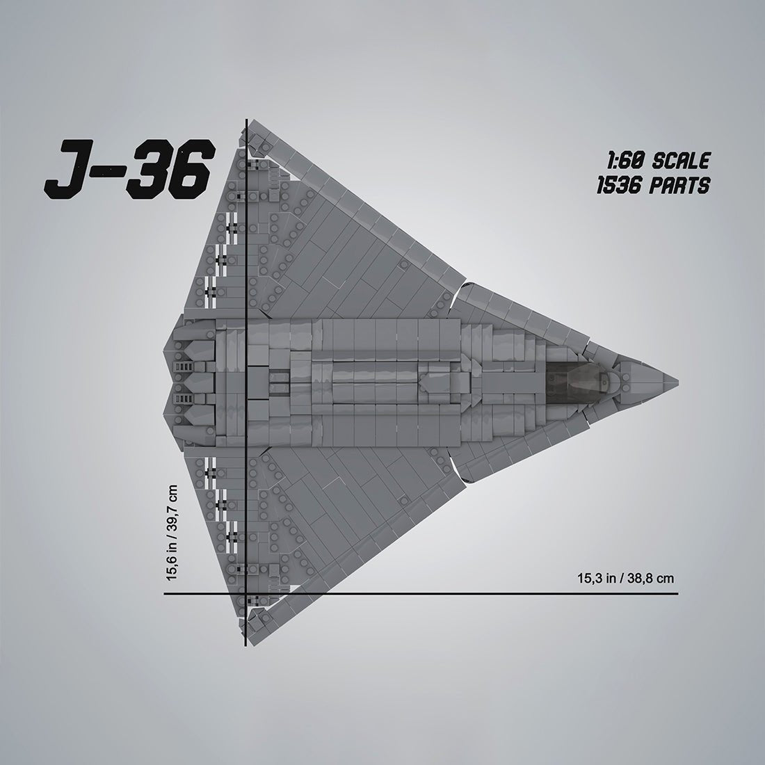 Triple Engine J - 36 Fighter Aircraft Klemmbausteine - LesDiy - Klemmbausteine