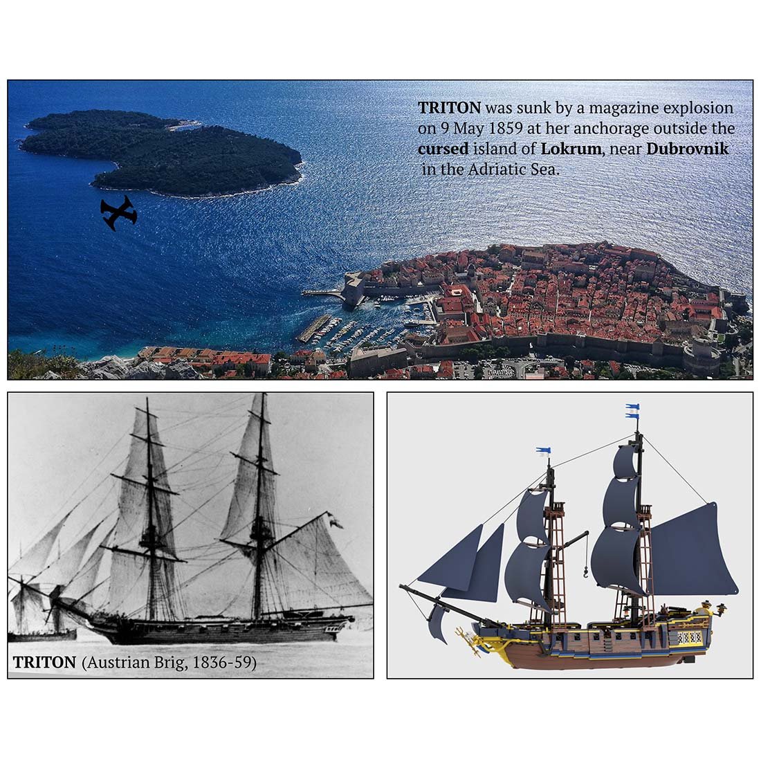 Triton - Kriegsschiff Klemmbausteine - LesDiy - Klemmbausteine