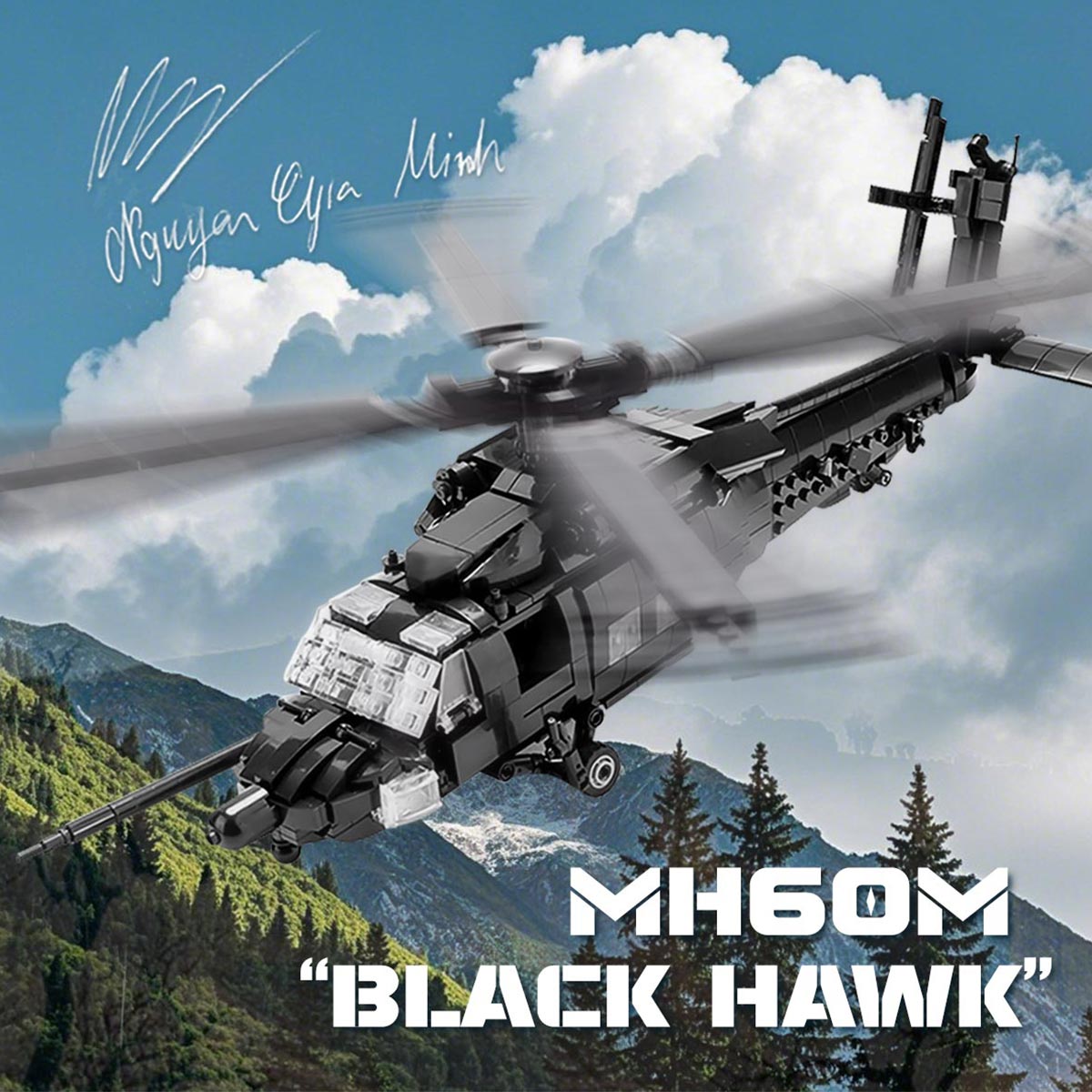 UH60M Black Hawk Military Copter Klemmbausteine - LesDiy - Klemmbausteine